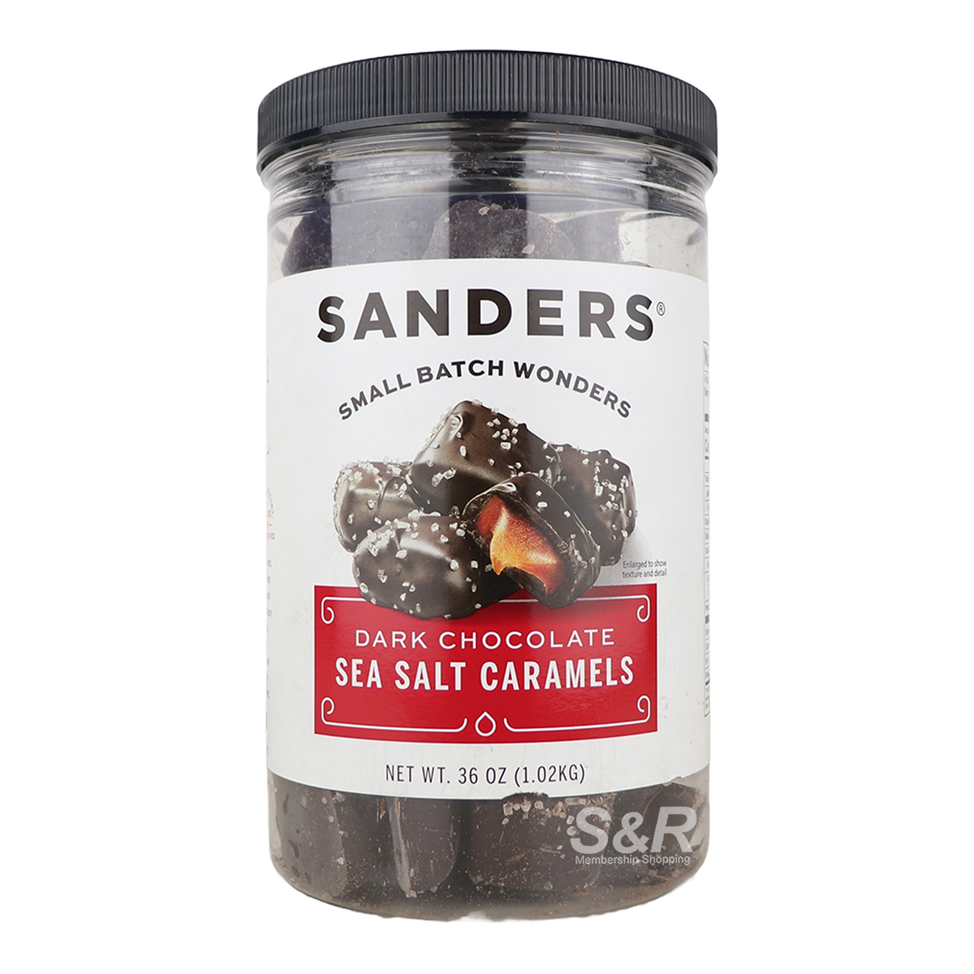 Sanders Dark Chocolate Sea Salt Caramels 1.02kg Sanders Dark Chocolate Sea Salt Caramels 1.02kg